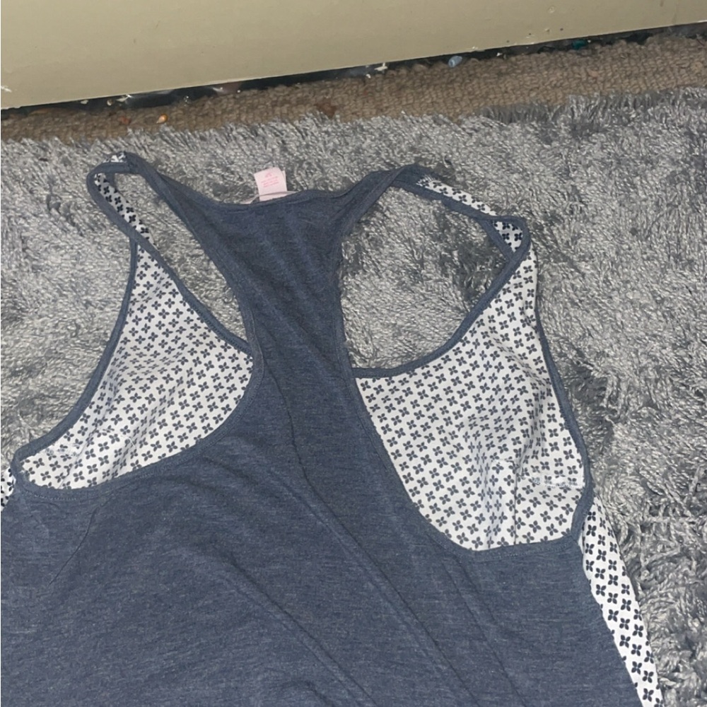 Victoria's Secret Gray and White Tank Top